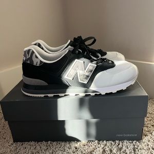 New Balance 574s with camo N